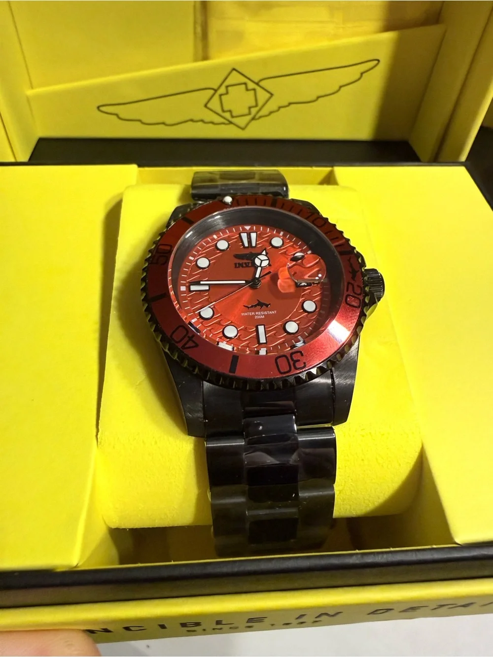 Invicta Pro Diver Vectide(Black Label) Men's Watch - 42mm, Red/Black